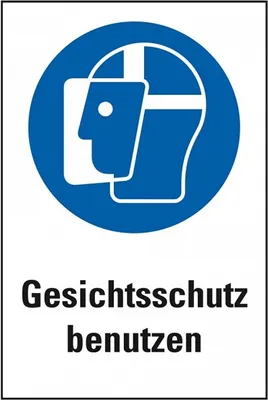 Produktbild von Dreifke® Kunststoff-Schild "Gesichtsschutz benutzen", 200x300mm (BxH), 1 Stüc...