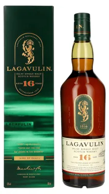 Produktbild von Lagavulin 16 Jahre Islay Single Malt Scotch Whisky in Geschenkpackung | 43 % vol | 0,7 l