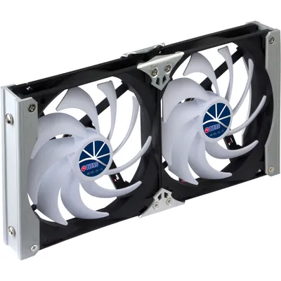 Produktbild von Titan TTC-SC09TZ(B) Wohnmobil Kühlschrankventilator Doppellüfter 2x 120x120x25mm