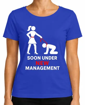 Imagen del producto de Próximamente bajo nueva dirección. Camiseta para mujer, diseño "JGA Hochzeit Statement" (declaración para despedida de soltera), color azul, talla XL