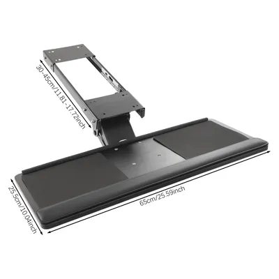 Produktbild von Tastaturablage, höhenverstellbar, 360° schwenkbar, Schwarz
