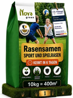 Produktbild von Premium Rasensamen 10kg schnellkeimend für 400m²  Sport und Spiel