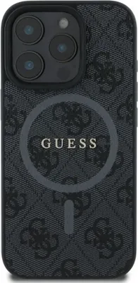 Produktbild von Guess, Schutzhülle für iPhone 16 Pro Max MagSafe mit 4G-Print, Schwarz