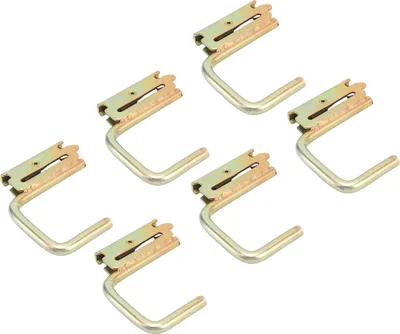 Imagen del producto de Jiawu: Versátil y apto para ganchos de enganche de remolque, con acabado galvanizado. 6 ganchos metálicos para remolques cerrados, furgonetas de carga, etc