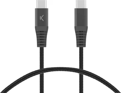 Image de Câble USB-C vers USB-C KSIX Noir