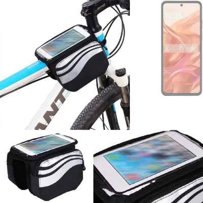 Produktbild von K-S-Trade Rahmentasche Fahrrad-Halterung kompatibel mit Motorola Razr 50 Rahmenhalterung Fahrrad Handyhalterung Fahrradtasche Handy Smartphone
