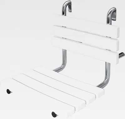Produktbild von BELP Duschsitz am Griff hängend Edelstahl Kunststoff Weiß 440x500x507 mm, 120 kg Traglast für Bad & WC >> zum Einhängen