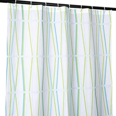 Produktbild von Duschvorhang FASTY Bambus Anti-Schimmel Polyester Badezimmervorhang Bad-Stoff 240x200cm Grün Robust