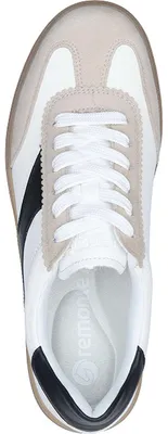 Produktbild von Remonte Damen Sneaker Retro Look Leder und Textil D2C01, Größe:40 EU, Farbe:Schwarz