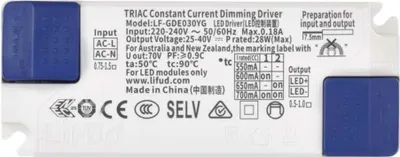 Zdjęcie produktu dla Sterownik ściemnialny EMOS Triac do opraw LED 700 mA 28 W ZZ3070T