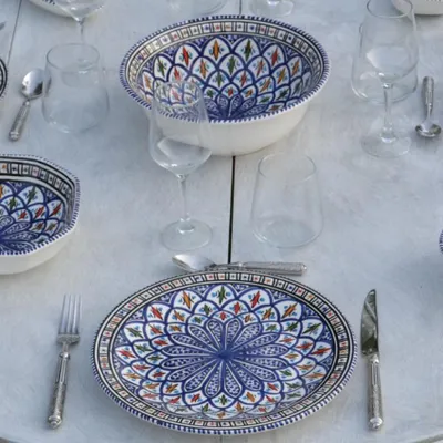 Immagine prodotto di Set di 6 piatti blu Bakir da 28 cm