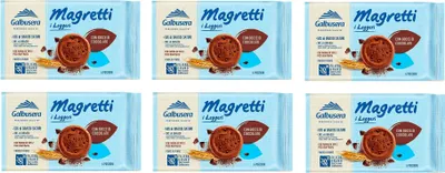 Produktbild von 6x Galbusera Magretti Con Gocce di cioccolato Butterkeks mit Schokolade 160 gr