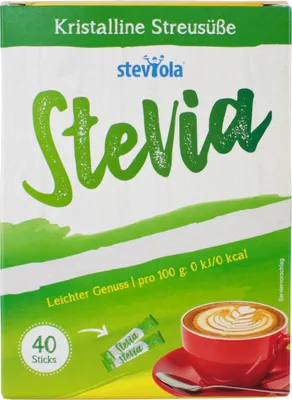 Produktbild von Steviola ® Stevia Sticks 40x2g | Stevia Streusüße | Praktisch für unterwegs | vegan | kalorienfrei | Zuckerersatz