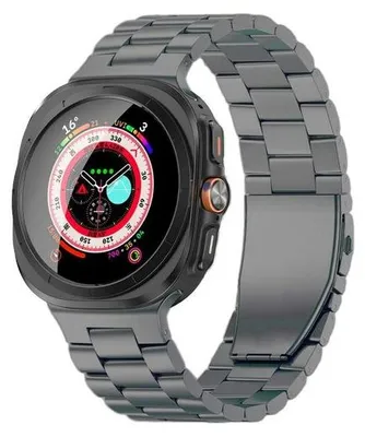 Produktbild von By Qubix Titanium Gliederarmband - Space Grey - passend für Samsung Galaxy Watch 9 - 40 mm / 44 mm