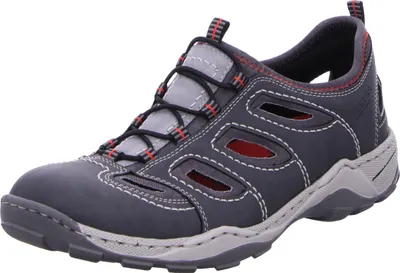 Produktbild von Rieker Slipper gelocht gefloch. modisch in grau, Gr. 40