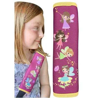 Produktbild von HECKBO® 1x Auto Gurtschutz mit magischem Fee Motiv - Sicherheitsgurt Schulterpolster Schulterkissen Gurtschoner Autositze Gurtpolster für Kinder, Mädchen - Schutz vor Gurt Einschneiden