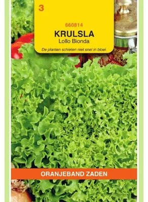 Productafbeelding van Oranjeband: Pflücksalat, Lollo Bionda - 1 verpakking zaad