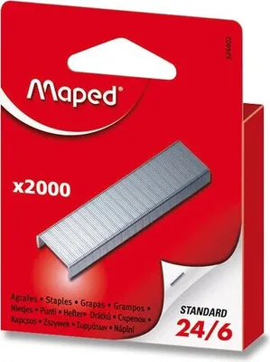 Zdjęcie produktu dla Maped Office - zszywki 24/6, pudełko 2000 zszywek