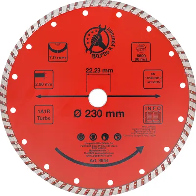 Produktbild von KRAFTMANN 3944 Turbo-Trennscheibe, 230 mm