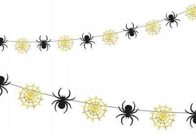 Produktbild von PartyPal Halloween Girlande Spinnen Spinnweben Dekoration 220cm