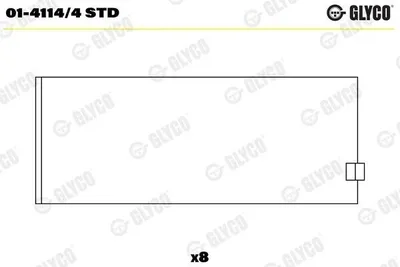 Produktbild von GLYCO 01-4114/4 STD Pleuellager