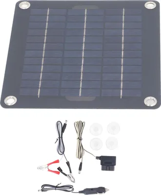 Obrázok produktu pre Súprava solárnej nabíjačky batérií 12V 18V výstup 20W Monokryštalický udržiavač batérie pre RV auto loď