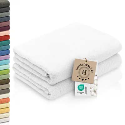 Produktbild von Duschtücher 2er Set, 70x140 cm, weiß, Baumwolle