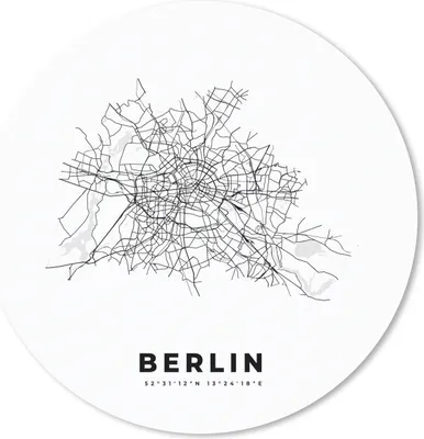 Produktbild von MuchoWow® Mauspad Mousepad Deutschland - Berlin - Stadtplan - Karte - Schwarz-Weiß - Karte 20x20 cm - Mousepads - Maus Mat - Pad - Mausunterlage - Schreibtischmatte