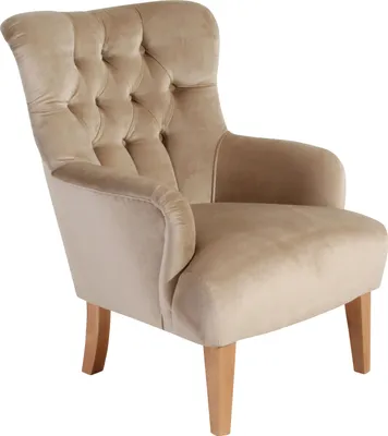 Produktbild von Max Winzer Sessel Brandon - Samtvelours sand - Maße: 71 x 82 x 97 cm