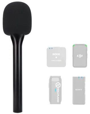 Image de Support microphonique sans fil portable pour interviews, conception ergonomique