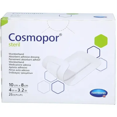 Imagen del producto de Cosmopor, apósito estéril para heridas, 8x10 cm, 25 unidades