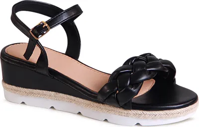 Produktbild von topschuhe24 2431 Damen Keilabsatz Sandalen Riemchen Sandaletten , Farbe:Schwarz, Größe:41 EU