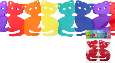 Image de Guirlande colorée 3 m - Chat