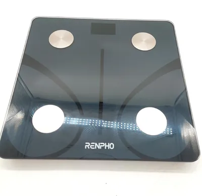 Produktbild von RENPHO Personenwaage Körperfettwaage Bluetooth Körperanalysewaage schwarz; App 180 kg/400 lbs; BMI Muskelmasse Protein BMR