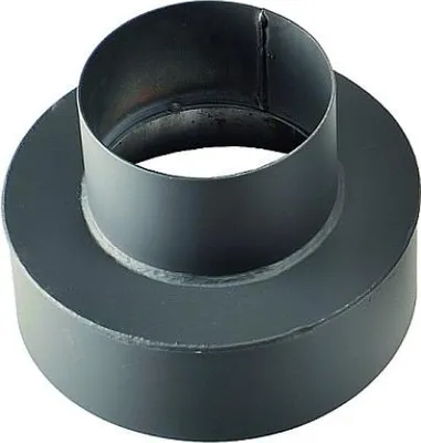 A close-up studio shot of a metal pipe adapter.