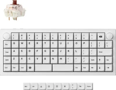 Produktbild von Keychron Q15 Max QMK Kabelloss Mechanische Tastatur Weiß, Hot-Swap, RGB LED, QWERTY US Layout Q15M-P3