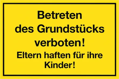 Produktbild von Conmetall Hinweisschild Betreten des Grundstücks verboten! 40 x 25 cm