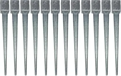Produktbild von Einschlaghülsen 101x101x900mm 12x Erdanker Einschlagbodenhülse Bodenanker