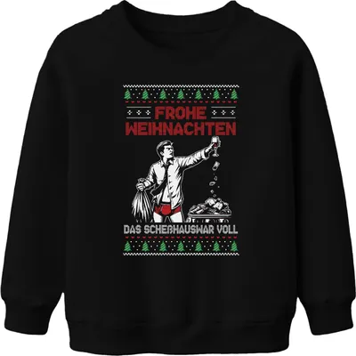 Zdjęcie produktu dla Wesołych Świąt Sarkazm - Brzydki Sweter Świąteczny Uni Dziecięcy Sweter Świąteczny, Czarny, 116