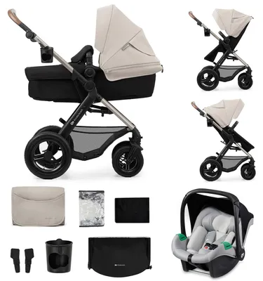 Image de KINDERKRAFT Poussette combinée Moov 2 Air 3in1 Gris clair de lune