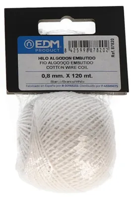 Immagine prodotto di 10 fili di cotone, rotolo da 50 g/120 m - Bianco Edm