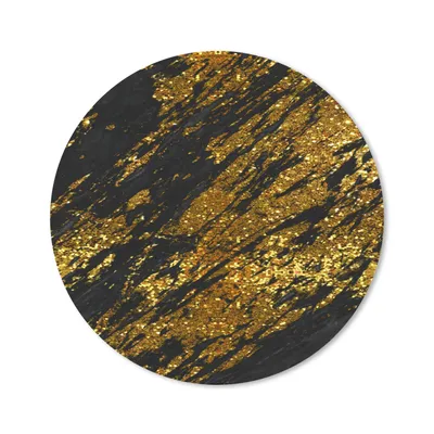 Produktbild von MuchoWow® Mauspad Mousepad Marmor - Gold - Schwarz 50x50 cm - Mousepads - Maus Mat - Pad - Mausunterlage - Vinyl