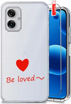 Obrázek produktu pro ETUI do Motorola G55 5G WZORY| WALENTYNKOWE WZMACNIANE CLEAR CASE +SZKŁO 9H