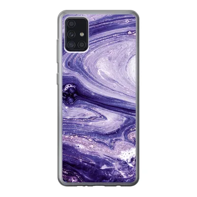 Produktbild von MuchoWow® Handyhülle Schutzhülle Hülle für Samsung Galaxy A52 5G Marmor - Naturstein - Glitzer Silikon Softcase Handy Hülle - Umschlag