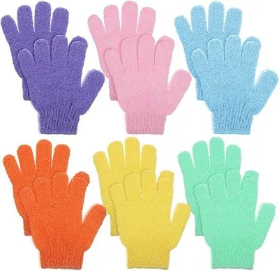 Productafbeelding van Schurhandschoenen, 12 stuks - Exfolierende douchehandschoenen voor het scrubben van de huid