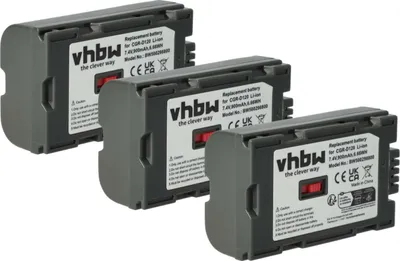 Produktbild von vhbw 3x Akku kompatibel mit Panasonic NVDS77, NV-DS65, NV-DS37, NV-DS35, NV-DS55, NV-DS38, NV-DS60 Videokamera Camcorder (900 mAh, 7,2 V, Li-Ion)