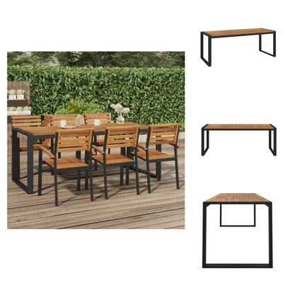 Produktbild von vidaXL Gartentisch mit Gestell U-Form 200x90x75 cm Akazie Massivholz -  Gartentische
