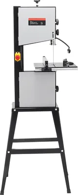 Produktbild von SucceBuy Einrichtung der Bandsäge: 9,65-Zoll-Sägeblatt, einstellbar 506/920 U/min. 370-W-Motor treibt Holz, Aluminium und Kunststoff an. Kommt mit Ständer, Anschlag und Gehrungslehre