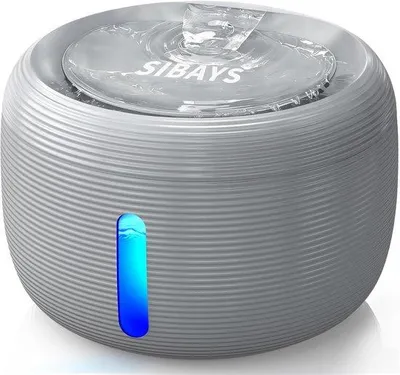 Zdjęcie produktu dla Fontanna do wody dla kota, 3,5L, z pompą, 25 dB, z oświetleniem LED, z dwoma filtrami węglowymi, wolna od BPA. Idealna dla kotów i psów