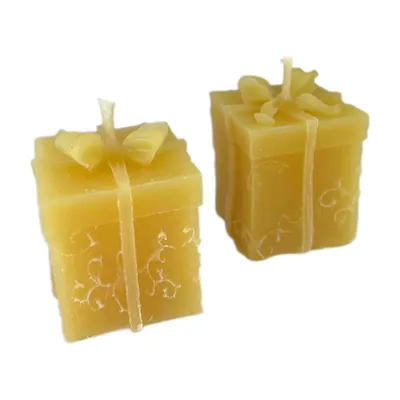 Produktbild von Bienenwachskerzen Geschenkpäckchen Kerzen 2er Set 3,5 cm – für den Adventskranz